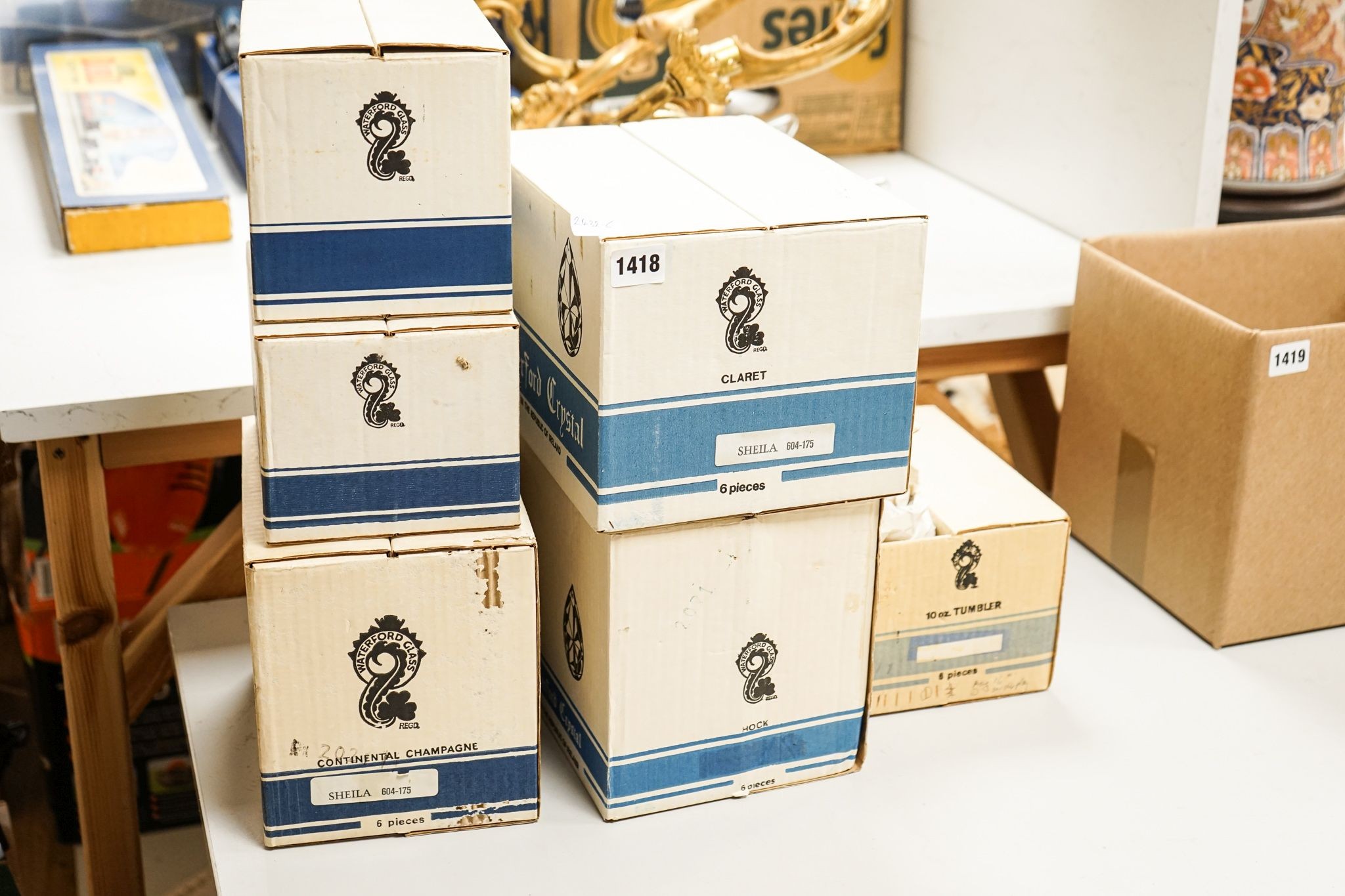 Waterford 'Sheila' pattern drinking glasses